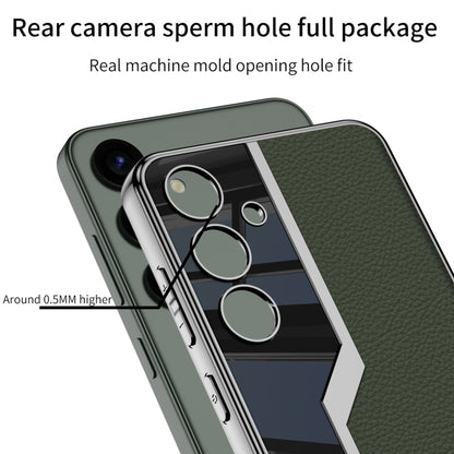 For Samsung Galaxy S24 5G GKK Plating TPU + Leather Supercar Full Coverage Phone Case(Grey) - Galaxy S24 5G Cases by GKK | Online Shopping UK | buy2fix