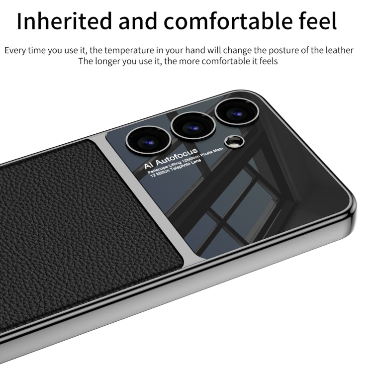 For Samsung Galaxy S24+ 5G GKK Plating TPU + Leather Full Coverage Phone Case(Carbon Fibre) - Galaxy Phone Cases by GKK | Online Shopping UK | buy2fix