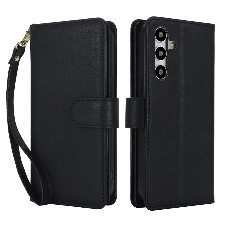 For Samsung Galaxy S24+ / S25+ 5G Multi-Card Wallet RFID Leather Phone Case(Black) - Galaxy S24+ 5G Cases by buy2fix | Online Shopping UK | buy2fix