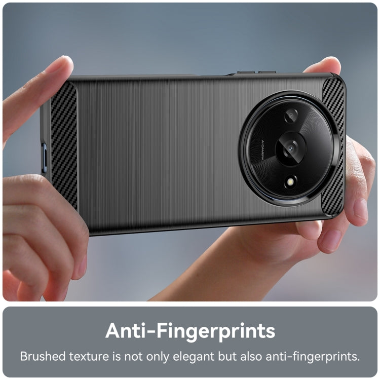 For Xiaomi Redmi A3 Brushed Texture Carbon Fiber TPU Phone Case(Black) - Xiaomi Cases by buy2fix | Online Shopping UK | buy2fix