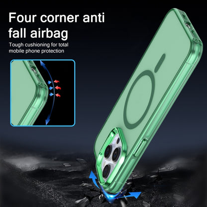 For iPhone 15 Pro Electroplated IMD Magsafe PC Hybrid TPU Phone Case(Green) - iPhone 15 Pro Cases by buy2fix | Online Shopping UK | buy2fix