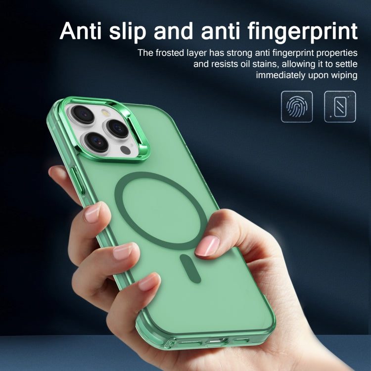 For iPhone 14 Pro Electroplated IMD Magsafe PC Hybrid TPU Phone Case(Green) - iPhone 14 Pro Cases by buy2fix | Online Shopping UK | buy2fix