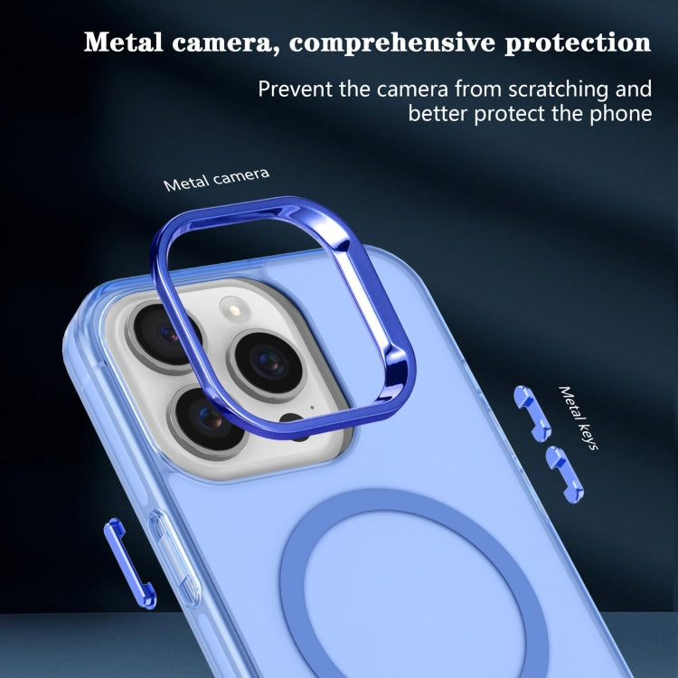 For iPhone 12 Electroplated IMD Magsafe PC Hybrid TPU Phone Case(Blue) - iPhone 12 / 12 Pro Cases by buy2fix | Online Shopping UK | buy2fix