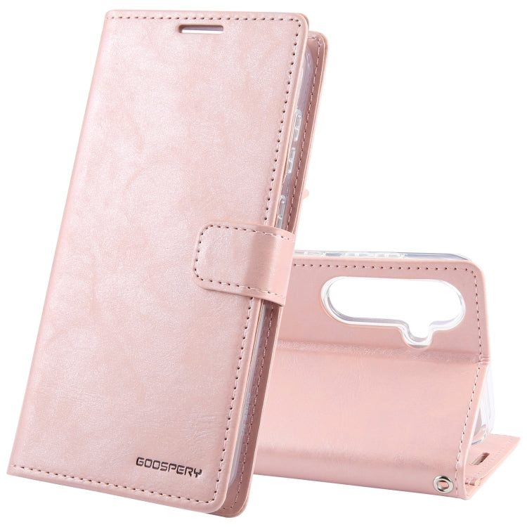 For Samsung Galaxy S24+ 5G GOOSPERY BLUE MOON Crazy Horse Texture Leather Phone Case(Rose Gold) - Galaxy S24+ 5G Cases by GOOSPERY | Online Shopping UK | buy2fix