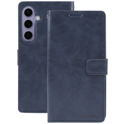 For Samsung Galaxy S24 5G GOOSPERY BLUE MOON Crazy Horse Texture Leather Phone Case(Dark Blue) - Galaxy S24 5G Cases by GOOSPERY | Online Shopping UK | buy2fix