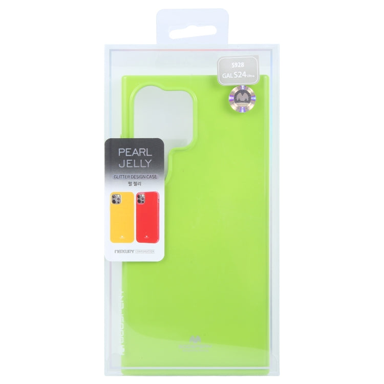 For Samsung Galaxy S24 Ultra 5G GOOSPERY PEARL JELLY Shockproof TPU Phone Case(Fluorescent Green) - Galaxy S24 Ultra 5G Cases by GOOSPERY | Online Shopping UK | buy2fix