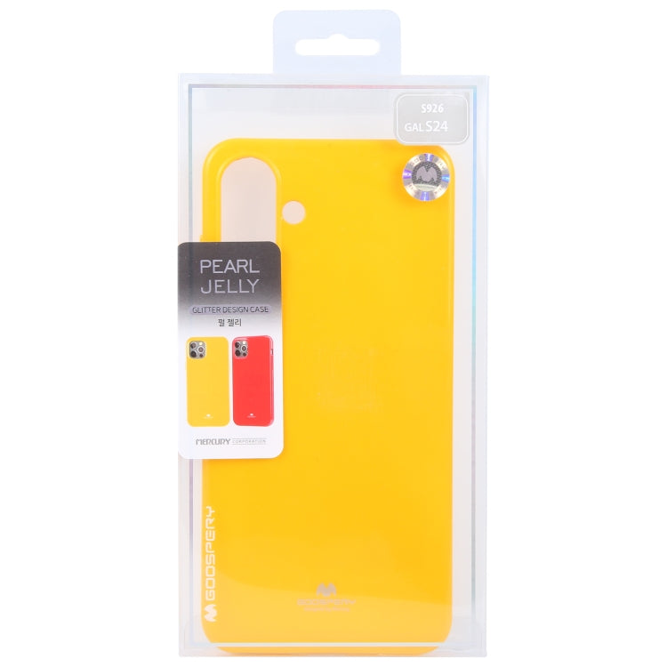 For Samsung Galaxy S24 5G GOOSPERY PEARL JELLY Shockproof TPU Phone Case(Yellow) - Galaxy S24 5G Cases by GOOSPERY | Online Shopping UK | buy2fix