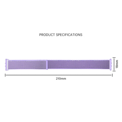 For Samsung Galaxy Fit 3 Woven Nylon Loop Watch Band(Purple) - Watch Bands by buy2fix | Online Shopping UK | buy2fix