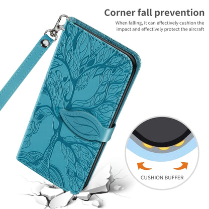 For Xiaomi 13T Life Tree Embossing Pattern Leather Phone Case(Blue) - Xiaomi Cases by buy2fix | Online Shopping UK | buy2fix