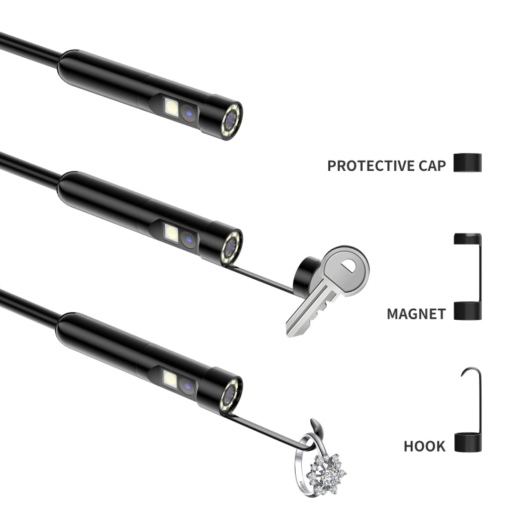 AN112 8mm Double Lenses HD Industry Endoscope Support Mobile Phone Direct Connection, Length:10m Soft Tube -  by buy2fix | Online Shopping UK | buy2fix