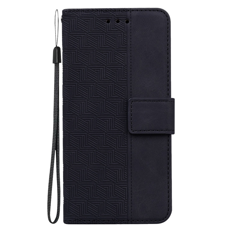 For Google Pixel 9 Geometric Embossed Leather Phone Case(Black) - Google Cases by buy2fix | Online Shopping UK | buy2fix