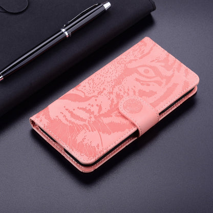 For Google Pixel 9 Pro 5G Tiger Embossing Pattern Flip Leather Phone Case(Pink) - Google Cases by buy2fix | Online Shopping UK | buy2fix