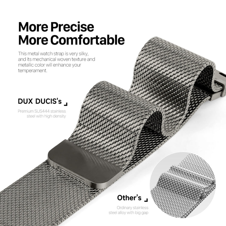 For Apple Watch Series 5 44mm DUX DUCIS Milanese Pro Series Stainless Steel Watch Band(Graphite) - Watch Bands by DUX DUCIS | Online Shopping UK | buy2fix