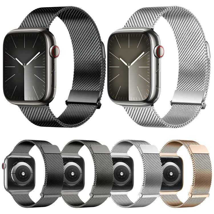 For Apple Watch Series 5 44mm DUX DUCIS Milanese Pro Series Stainless Steel Watch Band(Graphite) - Watch Bands by DUX DUCIS | Online Shopping UK | buy2fix