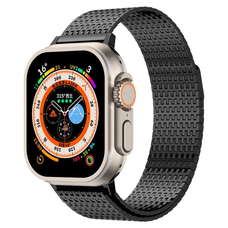 For Apple Watch SE 2023 40mm Milanese Loop Magnetic Clasp Stainless Steel Watch Band(Black) - Watch Bands by buy2fix | Online Shopping UK | buy2fix