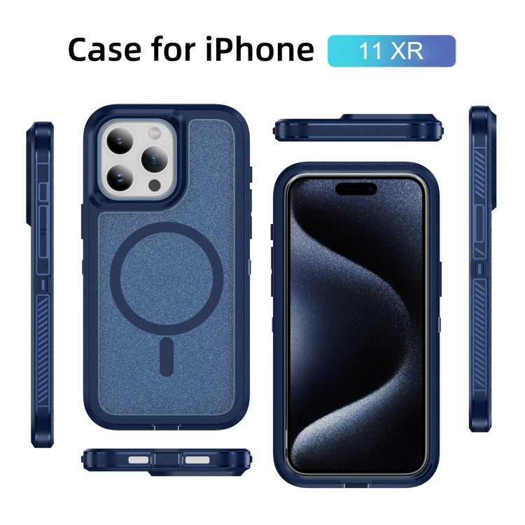 For iPhone 11 / XR Guard Magsafe Magnetic Ring Matte Phone Case(Royal Blue) - iPhone 11 Cases by buy2fix | Online Shopping UK | buy2fix