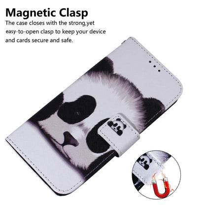 For Google Pixel 9 Pro Coloured Drawing Flip Leather Phone Case(Panda) - Google Cases by buy2fix | Online Shopping UK | buy2fix