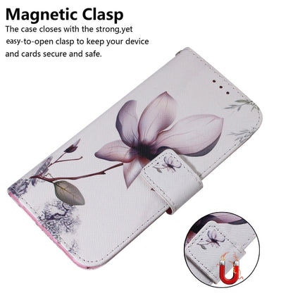 For Google Pixel 9 Pro Coloured Drawing Flip Leather Phone Case(Magnolia) - Google Cases by buy2fix | Online Shopping UK | buy2fix