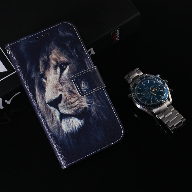 For Google Pixel 9 Coloured Drawing Flip Leather Phone Case(Lion) - Google Cases by buy2fix | Online Shopping UK | buy2fix