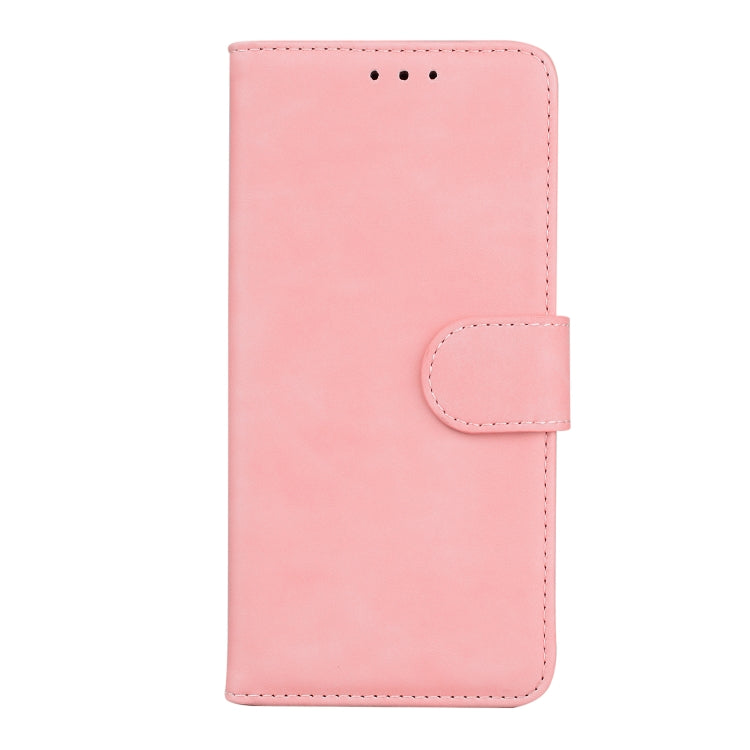 For Google Pixel 9 Skin Feel Pure Color Flip Leather Phone Case(Pink) - Google Cases by buy2fix | Online Shopping UK | buy2fix