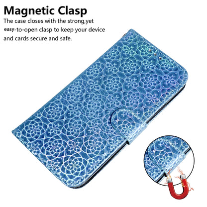 For Google Pixel 9 Colorful Magnetic Buckle Leather Phone Case(Blue) - Google Cases by buy2fix | Online Shopping UK | buy2fix