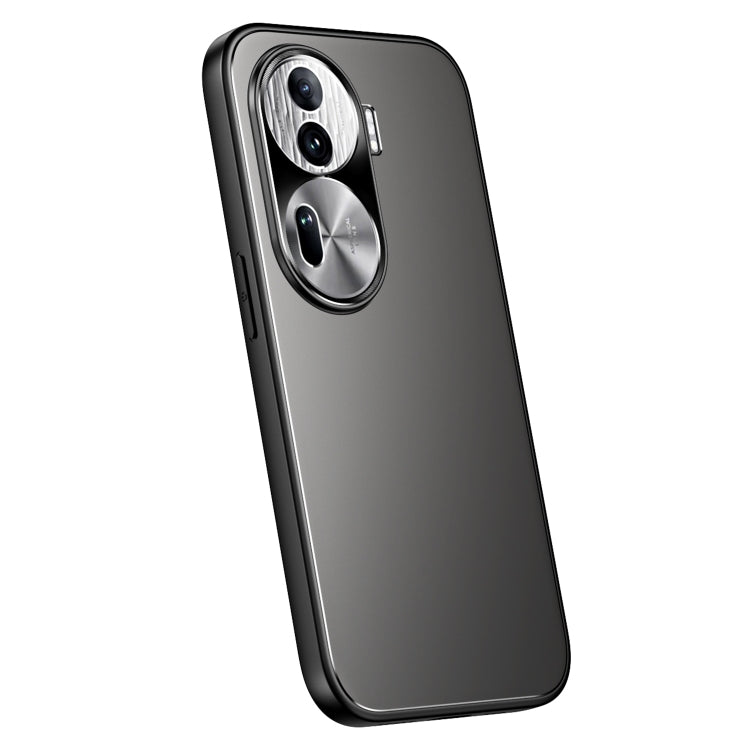 For OPPO Reno11 Global R-JUST RJ-61 Electroplating Frosted TPU + PC Phone Case(Grey) - Reno11 Cases by R-JUST | Online Shopping UK | buy2fix