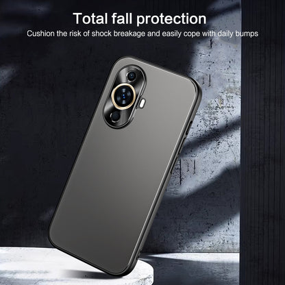 For Huawei nova 11 R-JUST RJ-61 Electroplating Frosted TPU + PC Phone Case with Holder(Grey) - Huawei Cases by R-JUST | Online Shopping UK | buy2fix