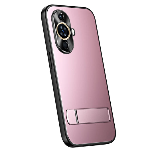 For Huawei nova 11 R-JUST RJ-61 Electroplating Frosted TPU + PC Phone Case with Holder(Pink) - Huawei Cases by R-JUST | Online Shopping UK | buy2fix