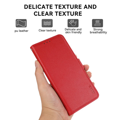 For Samsung Galaxy S23 5G ABEEL Side-Magnetic Litchi Pattern Leather RFID Phone Case(Red) - Galaxy S23 5G Cases by buy2fix | Online Shopping UK | buy2fix