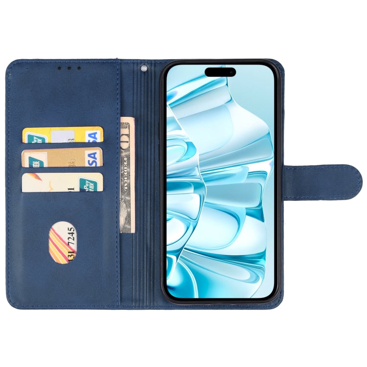 For iPhone 16 Leather Phone Case(Blue) - iPhone 16 Cases by buy2fix | Online Shopping UK | buy2fix