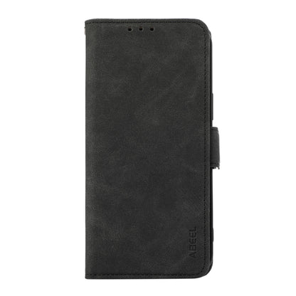 For iPhone 16 Pro ABEEL Frosted Magnetic RFID Leather Phone Case(Black) - iPhone 16 Pro Cases by buy2fix | Online Shopping UK | buy2fix