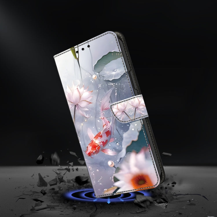 For Google Pixel 9 Pro Crystal Painted Leather Phone case(Koi) - Google Cases by buy2fix | Online Shopping UK | buy2fix