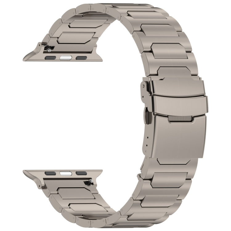 For Apple Watch Ultra 49mm I-Shaped Titanium Metal Watch Band(Titanium) - Watch Bands by buy2fix | Online Shopping UK | buy2fix