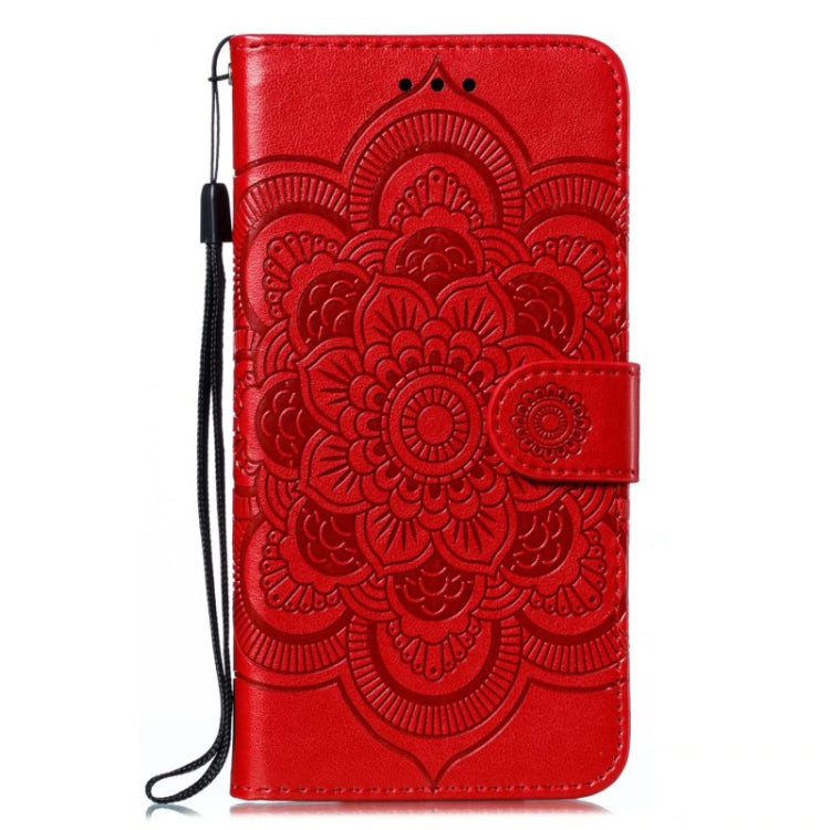 For Google Pixel 9 Pro Sun Mandala Embossing Pattern Phone Leather Case(Red) - Google Cases by buy2fix | Online Shopping UK | buy2fix