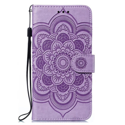 For Motorola Moto G Power 5G 2024 Sun Mandala Embossing Pattern Phone Leather Case(Purple) - Motorola Cases by buy2fix | Online Shopping UK | buy2fix