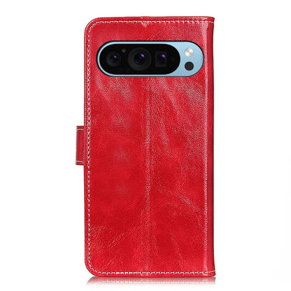 For Google Pixel 9 Retro Crazy Horse Texture Flip Leather Phone Case(Red) - Google Cases by buy2fix | Online Shopping UK | buy2fix