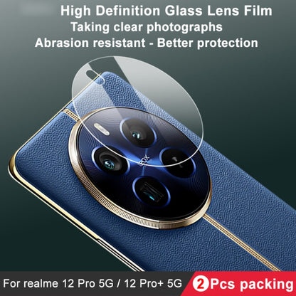 For Realme 12 Pro+ / 12 Pro 5G 2 PCS/Set IMAK HD Glass Rear Camera Lens Film - Other by imak | Online Shopping UK | buy2fix