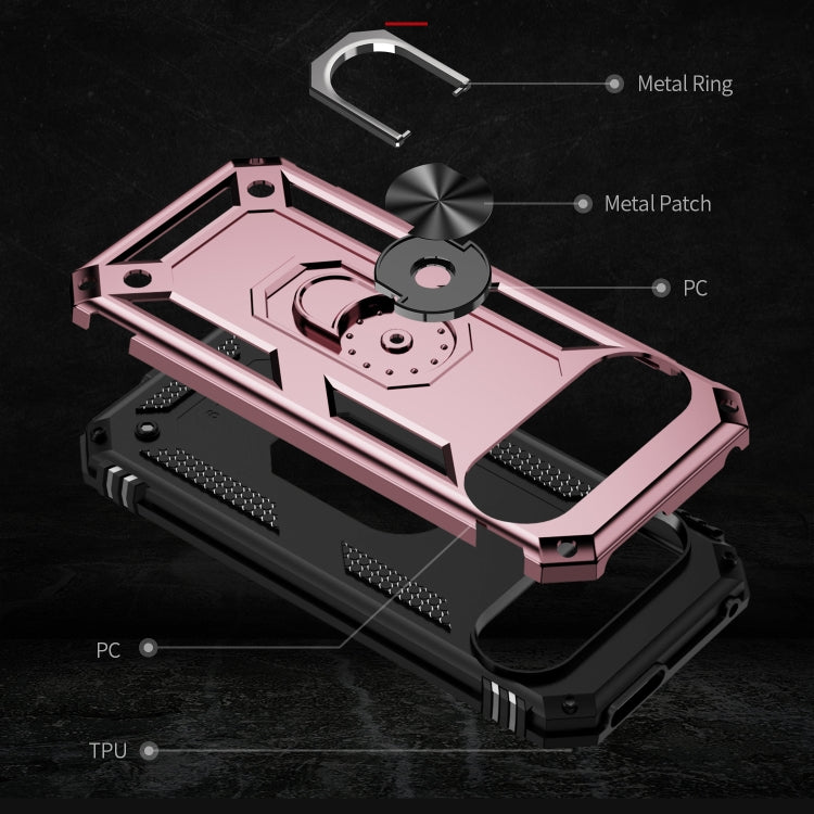 For Google Pixel 9 Shockproof TPU + PC Phone Case with Holder(Rose Gold) - Google Cases by buy2fix | Online Shopping UK | buy2fix