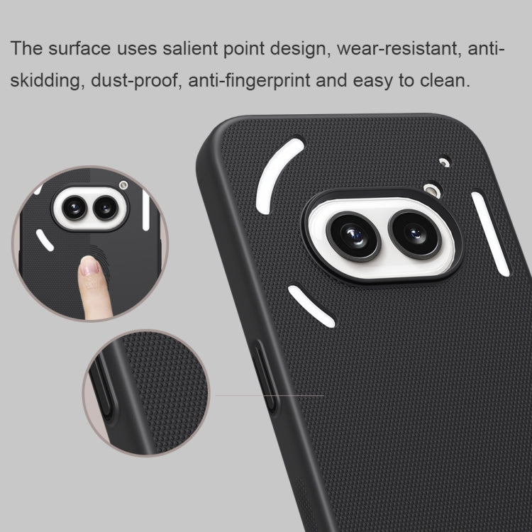 For Nothing Phone 2a NILLKIN Frosted Shield Phone Protective Case(Black) - More Brand by NILLKIN | Online Shopping UK | buy2fix
