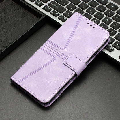 For Samsung Galaxy S22+ 5G Triangle Solid Color Leather Phone Case(Purple) - Galaxy S22+ 5G Cases by buy2fix | Online Shopping UK | buy2fix