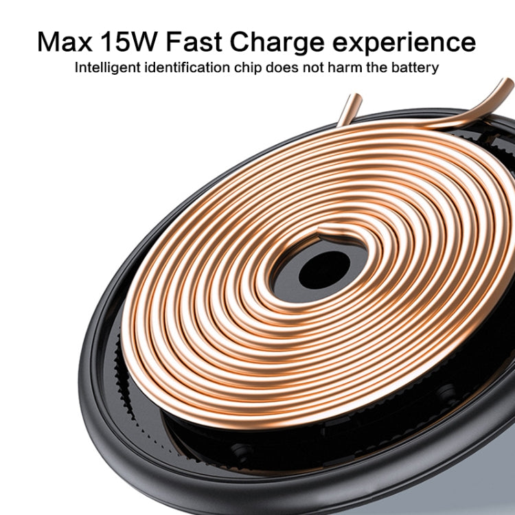 ZGA WX01S 15W Desktop Wireless Charger(Black) - Wireless Charger by ZGA | Online Shopping UK | buy2fix