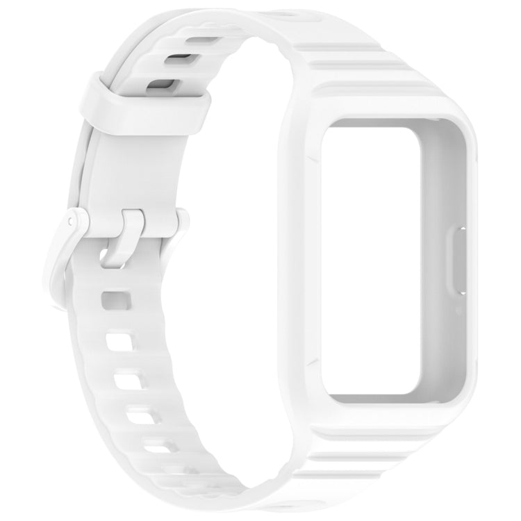 For Samsung Galaxy Fit 3 Solid Color Integrated TPU Watch Band(White) - Watch Bands by buy2fix | Online Shopping UK | buy2fix