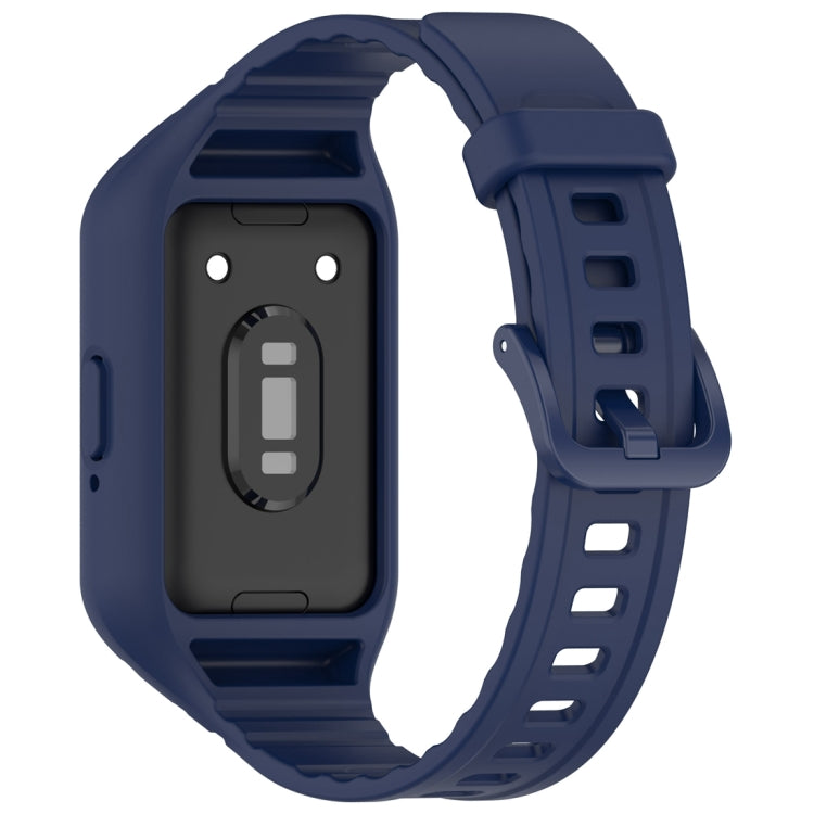 For Samsung Galaxy Fit 3 Solid Color Integrated TPU Watch Band(Midnight Blue) - Watch Bands by buy2fix | Online Shopping UK | buy2fix