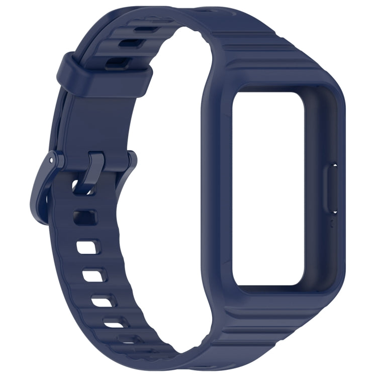 For Samsung Galaxy Fit 3 Solid Color Integrated TPU Watch Band(Midnight Blue) - Watch Bands by buy2fix | Online Shopping UK | buy2fix