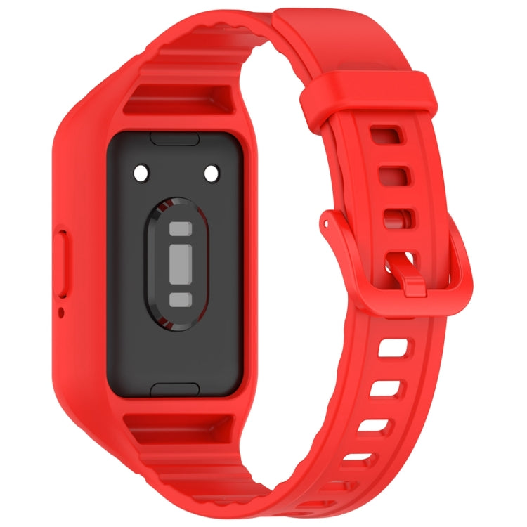 For Samsung Galaxy Fit 3 Solid Color Integrated TPU Watch Band(Red) - Watch Bands by buy2fix | Online Shopping UK | buy2fix