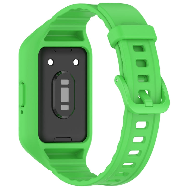 For Samsung Galaxy Fit 3 Solid Color Integrated TPU Watch Band(Fluorescent Green) - Watch Bands by buy2fix | Online Shopping UK | buy2fix