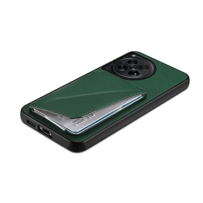 For OnePlus 12 D04 Calf Texture Dual Card Slot Holder Phone Case(Green) - OnePlus Cases by buy2fix | Online Shopping UK | buy2fix