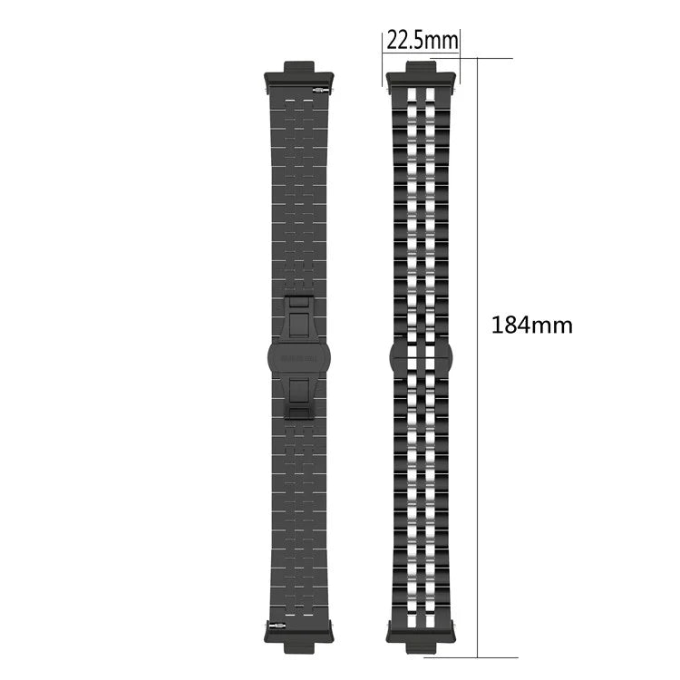 For  Xiaomi Redmi Watch 4 Five-bead Butterfly Buckle Metal Watch Band(Black) - Watch Bands by buy2fix | Online Shopping UK | buy2fix