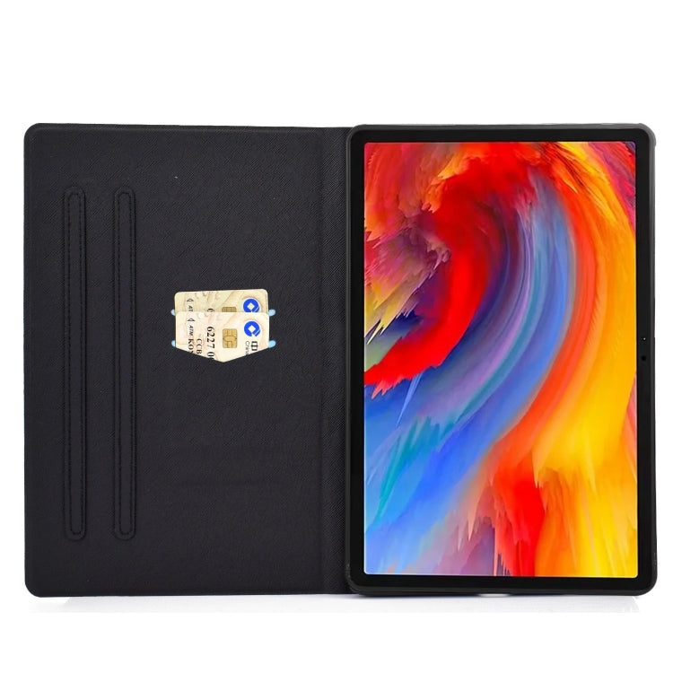 For Lenovo Tab M11 / Xiaoxin Pad 11 2024 Electric Pressed Colored Drawing Smart Leather Tablet Case(Elephant) - Lenovo by buy2fix | Online Shopping UK | buy2fix