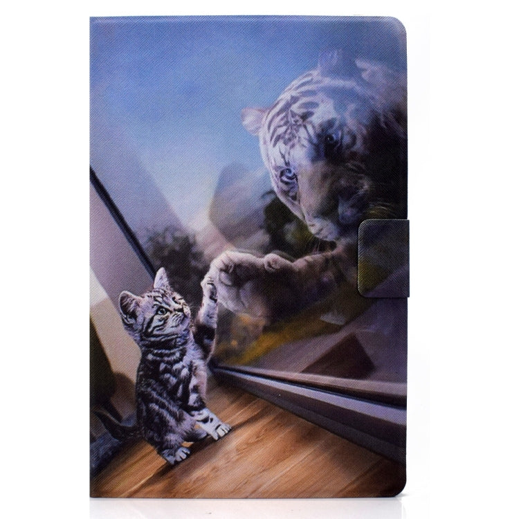 For Lenovo Tab M11 / Xiaoxin Pad 11 2024 Colored Drawing Smart Leather Tablet Case(Cat and Tiger) - Lenovo by buy2fix | Online Shopping UK | buy2fix